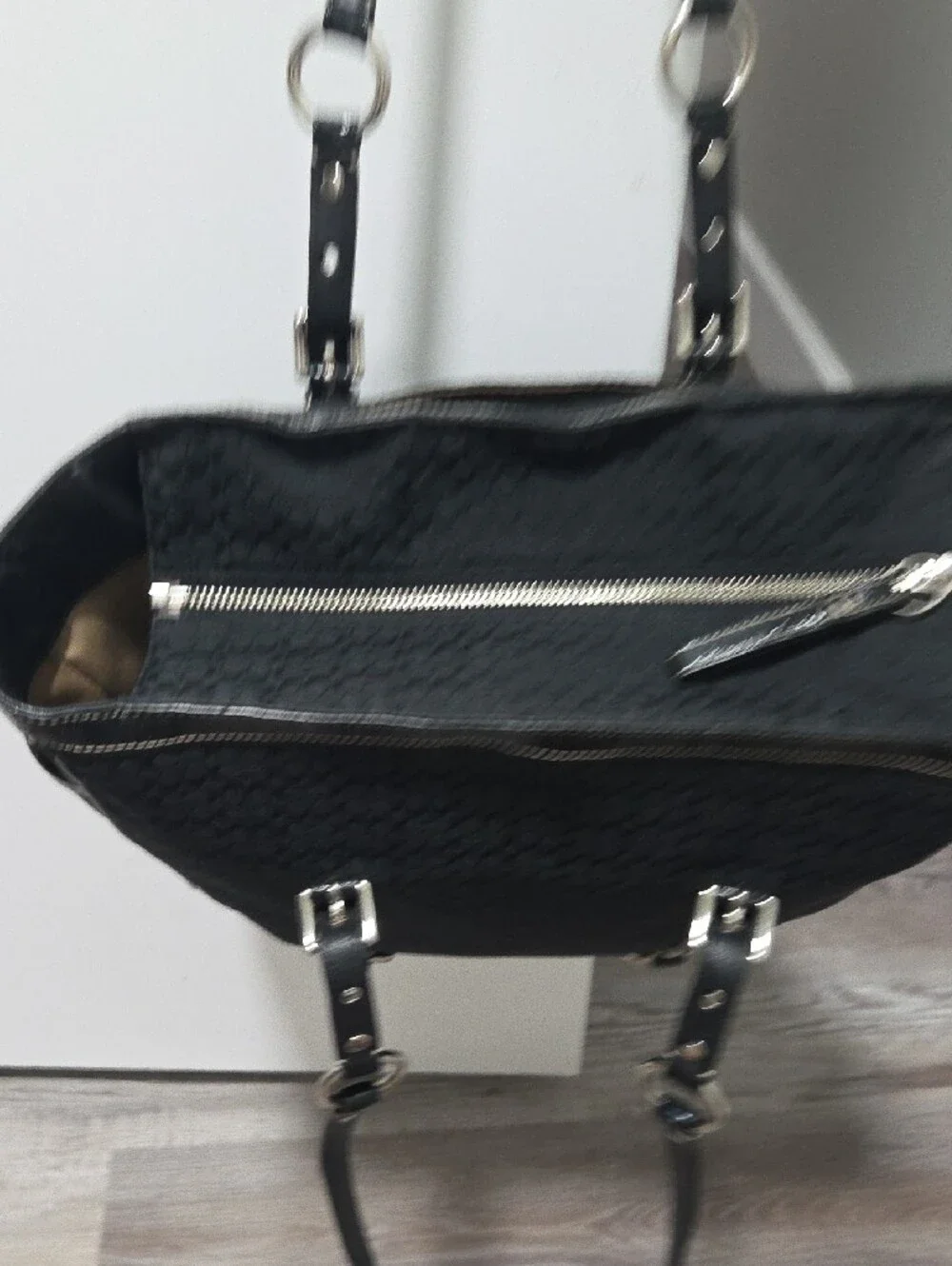 Coach Black Signature Jaquard Gallery Tote